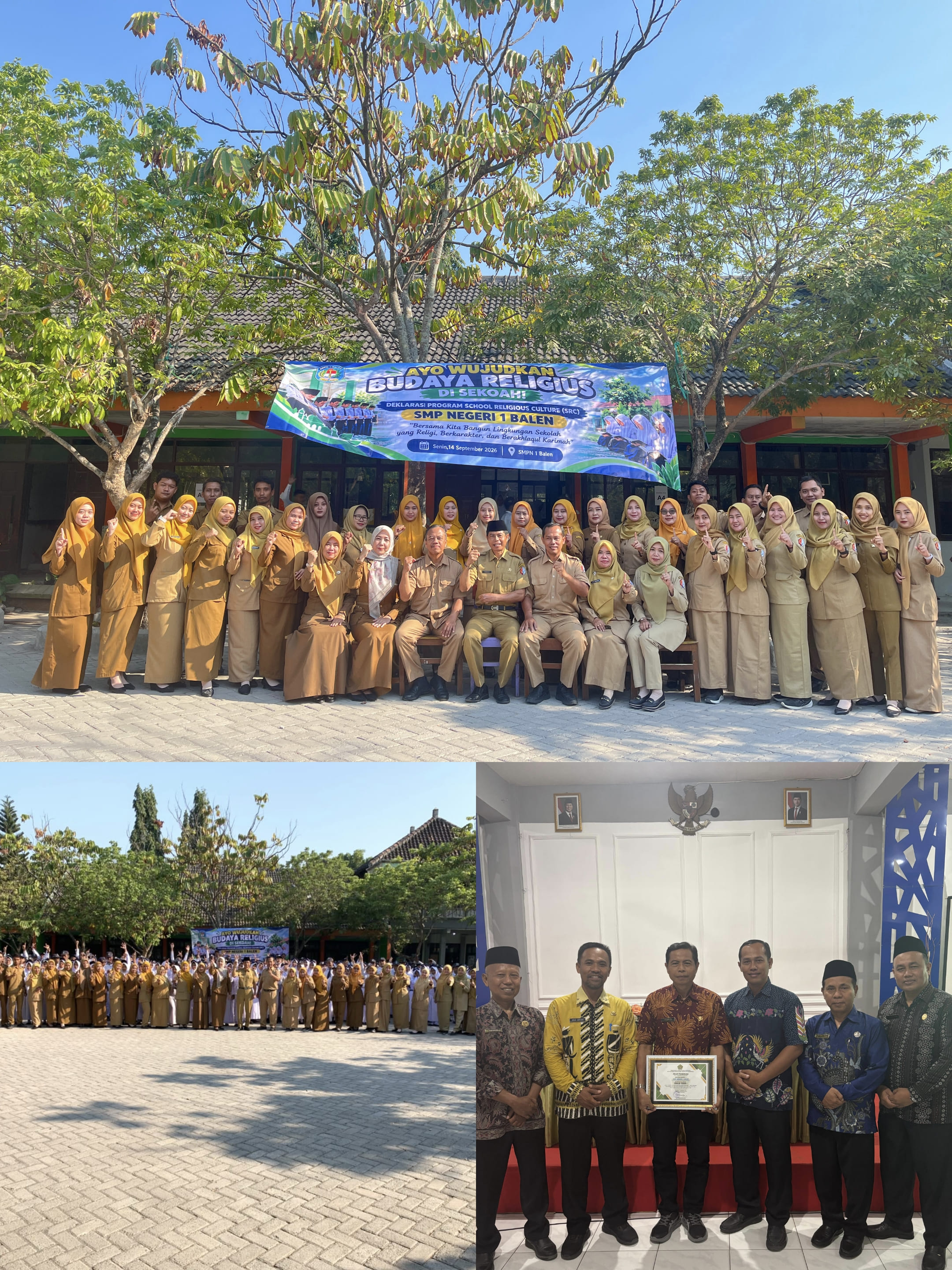 SMPN 1 Balen Raih Terbaik 1 School Religious Culture, Siap Wakili Bojonegoro ke Tingkat Provinsi